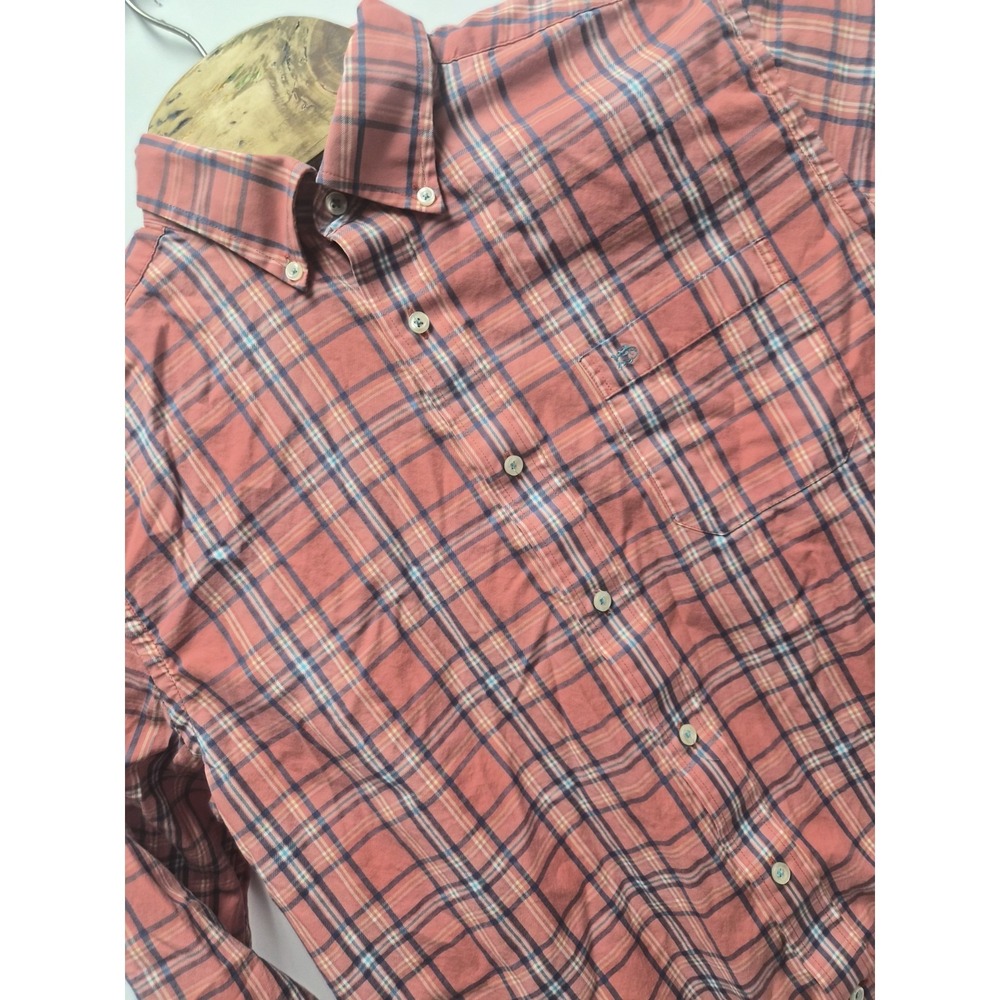 Southern Tide Shirt Mens Size Medium‎ Red Plaid Button Up Casual Preppy